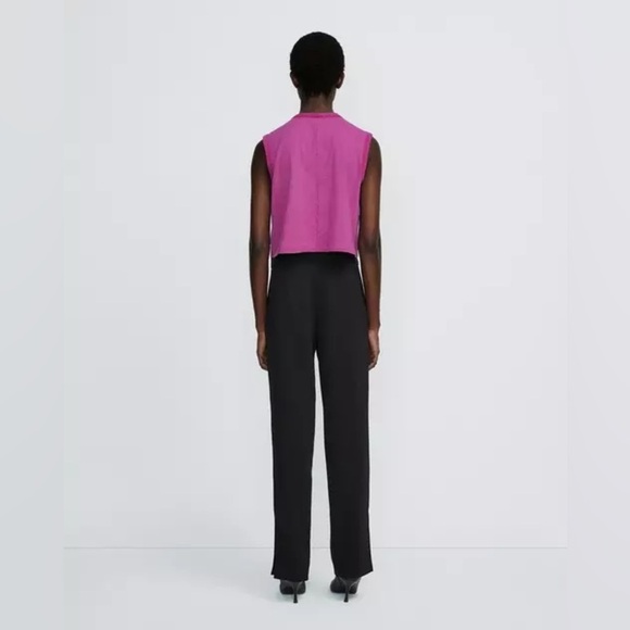 NWT Rag & Bone Cameron Crepe Dress Pant | Split Cuff Straight Leg | Sz 0 | Black - Picture 5 of 9